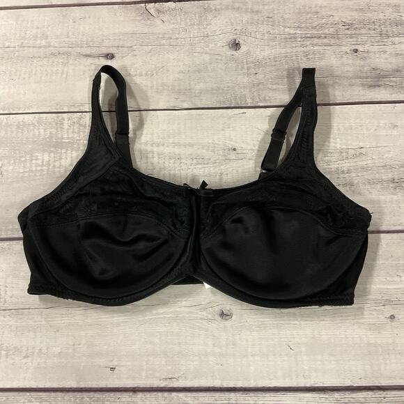 Amoena Mastectomy Bra Womens 34C Black Underwire #2242 Nina - Picture 1 of 9